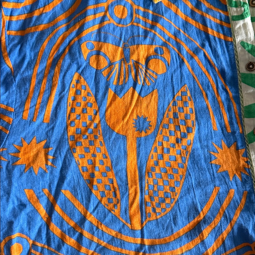 Anisa Exclusively by Anthropologie Colorful Graphic Button Down Shirt - Picture 9 of 11
